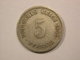 G13 KR  5 Pfennig 1895 E in s-ss  Originalbilder