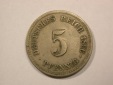 G13 KR  5 Pfennig 1896 F in ss   Originalbilder