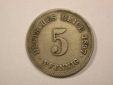 G13 KR  5 Pfennig 1897 E in f.ss  Originalbilder