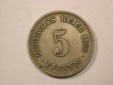 G13 KR  5 Pfennig 1898 F in ss   Originalbilder