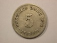 G13 KR  5 Pfennig 1898 G in ss  Originalbilder