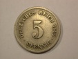G13 KR  5 Pfennig 1899 F in ss+  Originalbilder