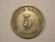 G13 KR  5 Pfennig 1900 D in ss+  Originalbilder