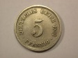 G13 KR  5 Pfennig 1901 G in ss+  Originalbilder