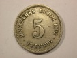G13 KR  5 Pfennig 1902 F in ss+  Originalbilder