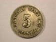 G13 KR  5 Pfennig 1905 F in ss Originalbilder