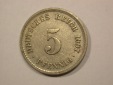 G13 KR  5 Pfennig 1907 F in ssw+  Originalbilder