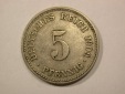 G13 KR  5 Pfennig 1909 F in ss+  Originalbilder