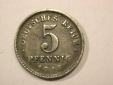 G13 KR  5 Pfennig -Eisen-  1915 D in ss  Originalbilder