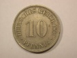 G13 KR  10 Pfennig  1889 J in vz/vz-st  Originalbilder