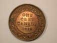 G13 Kanada  1 Cent 1919 in ss+   Originalbilder