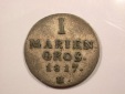 G15 Hannover  1 Mariengroschen 1817 in ss+  Originalbilder