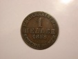 G15 Hessen-Kassel  1 Heller 1858 in f.ss  - R - !!  Originalbi...