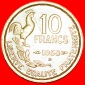 * HAHN (1950-1959): FRANKREICH★ 10 FRANC 1950B SELTEN!  OHNE...