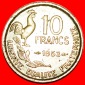 * HAHN (1950-1959): FRANKREICH★ 10 FRANC 1953!  OHNE VORBEHALT