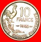 * HAHN (1950-1959): FRANKREICH★ 10 FRANC 1955 OHNE VORBEHALT