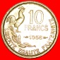 * HAHN (1950-1959): FRANKREICH★ 10 FRANC 1958! OHNE VORBEHALT