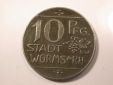 G16 Notgeld  Worms 10 Pfennig 1918 Eisen f.vz    Originalbilder