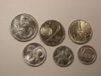 Lots -50-  Tschechien Kursmünzen 1993  6 Stück verschieden v...