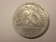 G19  Weimar  50 Pfennig 1921 J in f.st/ST  Originalbilder