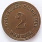 Deutsches Reich 2 Pfennig 1913 A Kupfer ss