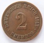 Deutsches Reich 2 Pfennig 1913 A Kupfer ss