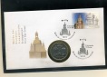 5 Mark 1985 Frauenkirche in sehr seltenem Numisbrief Weihe Fra...