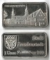 Freudenstadt Silberbarren 1 Unze   FM-Frankfurt  Feinsilber: 3...
