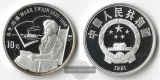 China  10 Yuan  1991   Mark Twain  FM-Frankfurt  Feinsilber: 2...