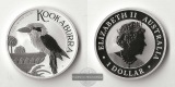 Australien,  1 Dollar  2022  Kookaburra FM-Frankfurt  Feinsilb...