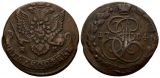 Ausland; Russland; Kleinmünze 1784; 5 Kopeken