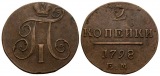 Ausland; Russland; Kleinmünze 1798; 2 Kopeken