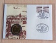 Numisbrief Stadt Dresden mit DDR 5 Mark 1985 Frauenkirche sehr...