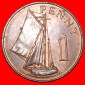 * GROSSBRITANNIEN: DIE GAMBIA ★ 1 PENNY 1966 SCHIFF STG STEM...