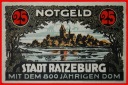 * SCHLESWIG-HOLSTEIN: DEUTSCHLAND RATZEBURG ★ 25 PFENNIGS 11...