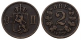 Ausland; Kleinmünze 1876; 2 Öre