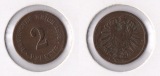 Kaiserreich 2 Pfennig 1876 -B- Sehr Schön Jaeger 2.