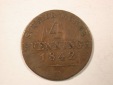H12  Preussen  4 Pfennig 1842 D in ss  RRR !!!  Originalbilder