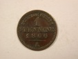 H12  Preussen  1 Pfennig 1866 A in ss   Originalbilder