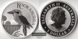 Australien,  1 Dollar  2022  Kookaburra FM-Frankfurt  Feinsilb...