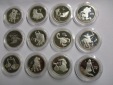 12 x 2 Rubel Russland Tierkreiszeichen und anderes 925er Silbe...