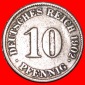 * ADLER (1890-1916): DEUTSCHLAND★10 PFENNIG 1902J UNGEWÖHNL...