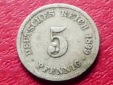 s.2 Deutsches Kaiserreich** 5 Pfennig 1899 J