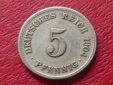 s.3 Deutsches Kaiserreich** 5 Pfennig 1904 F