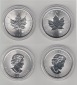 Meaple Leaf - Set 2 x 1 Unze Oz Silbermünze 2018 - Normal & I...