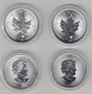 Meaple Leaf - Set 2 x 1 Unze Oz Silbermünze 2019 - Normal & I...