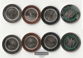 BRD, 4x 10 Euro  mit Polymer-Ring  FM-Frankfurt