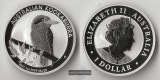 Australien,  1 Dollar  2021  Kookaburra FM-Frankfurt  Feinsilb...