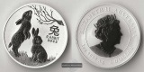 Australien  1 Dollar  2023 Year of the Rabbit  FM-Frankfurt  F...