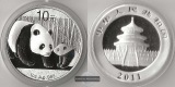 China  10 Yuan  2011  Panda   FM-Frankfurt  Feinsilber: 31,1g